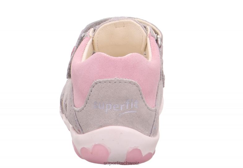 Babys Sandalen 44B2D229 Superfit fanni - Sandale mit Klettverschluss hellgrau/rosa