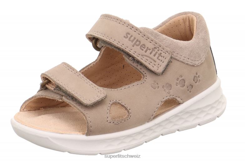 Babys Sandalen 44B2D230 Superfit lagoon - Sandale mit Klettverschluss beige/blau
