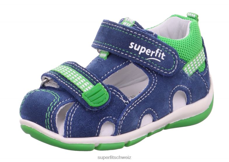 Babys Sandalen 44B2D232 Superfit Freddy – Sandale mit Klettverschluss Blau Grün
