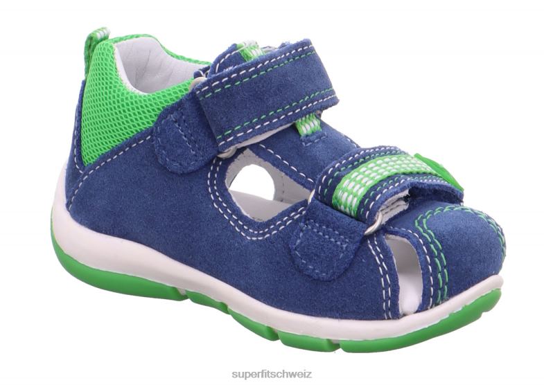 Babys Sandalen 44B2D232 Superfit Freddy – Sandale mit Klettverschluss Blau Grün