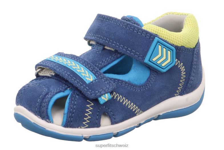 Babys Sandalen 44B2D234 Superfit Freddy – Sandale mit Klettverschluss Blau Gelb
