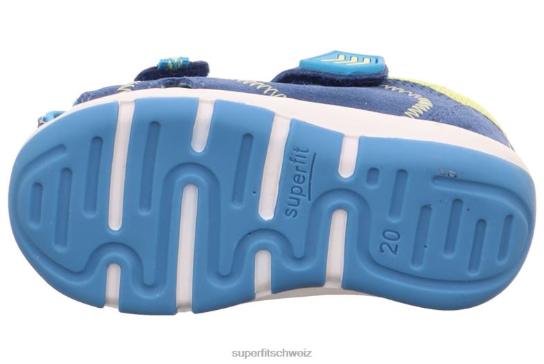 Babys Sandalen 44B2D234 Superfit Freddy – Sandale mit Klettverschluss Blau Gelb