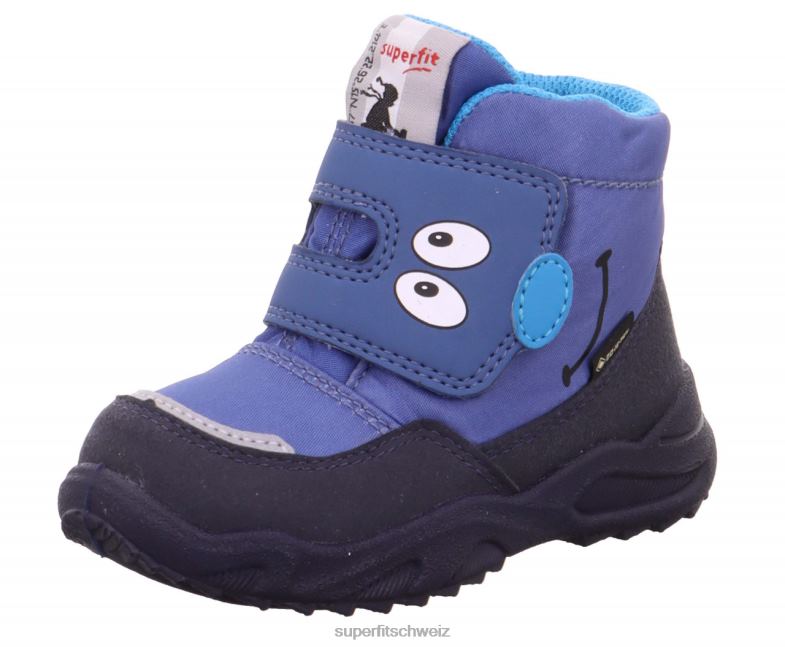 Babys Stiefel 44B2D436 Superfit Glacier - Stiefel mit Klettverschluss blau/türkis