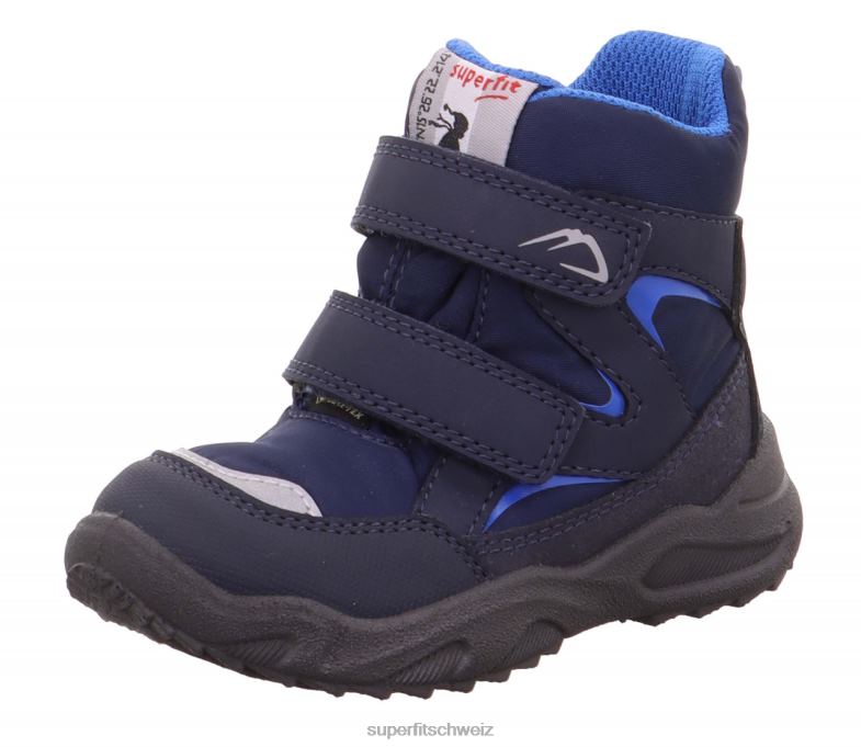 Babys Stiefel 44B2D438 Superfit Glacier - Stiefel mit Klettverschluss Blau