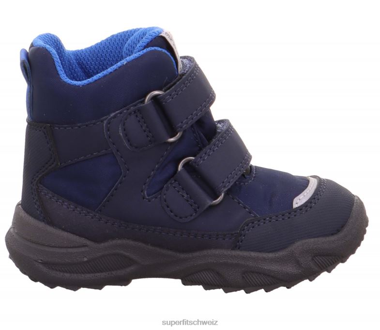 Babys Stiefel 44B2D438 Superfit Glacier - Stiefel mit Klettverschluss Blau