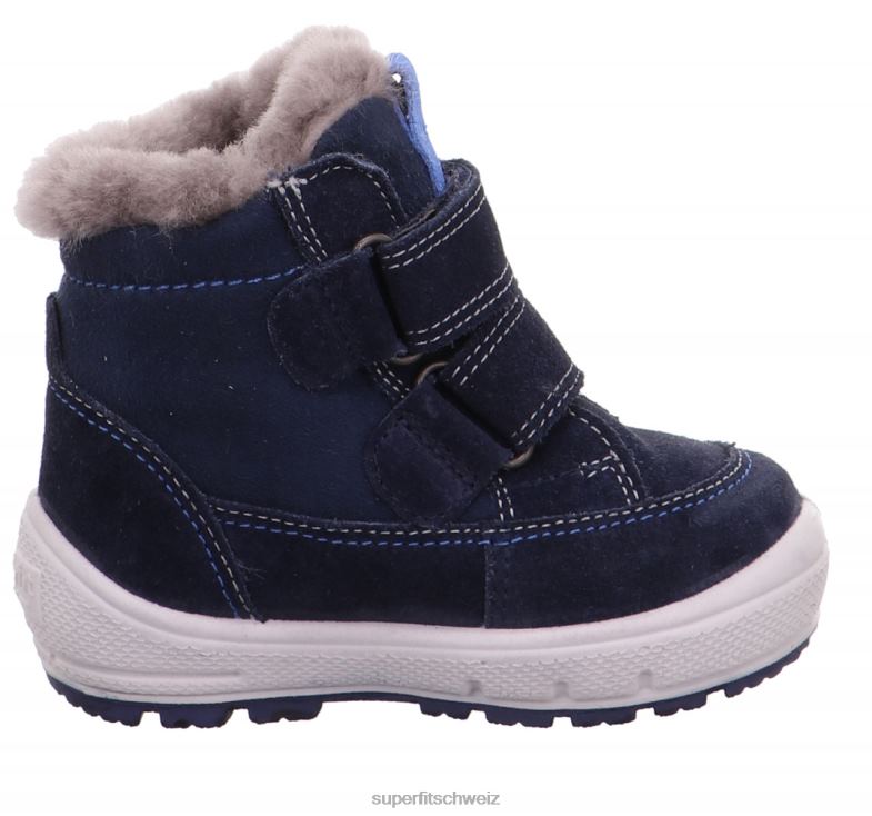 Babys Stiefel 44B2D439 Superfit groovy - Stiefel mit Klettverschluss Blau