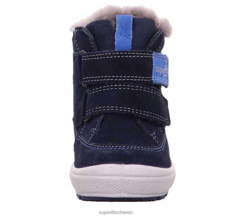 Babys Stiefel 44B2D439 Superfit groovy - Stiefel mit Klettverschluss Blau