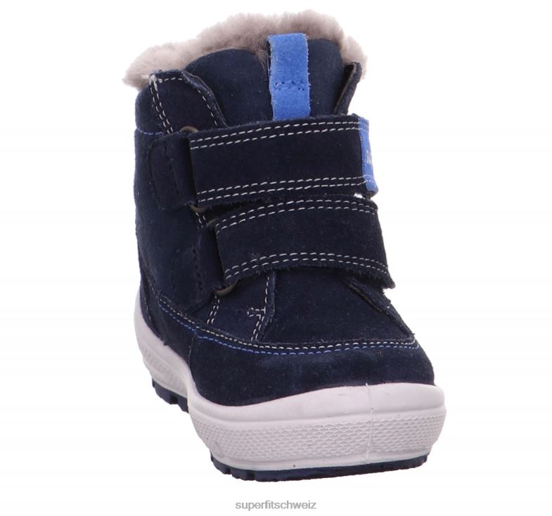 Babys Stiefel 44B2D439 Superfit groovy - Stiefel mit Klettverschluss Blau