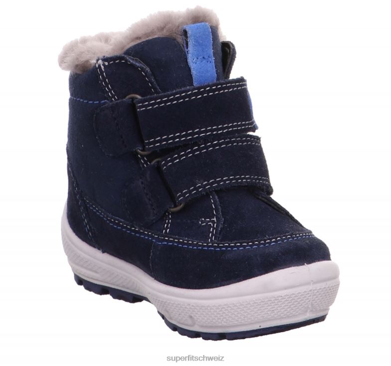 Babys Stiefel 44B2D439 Superfit groovy - Stiefel mit Klettverschluss Blau