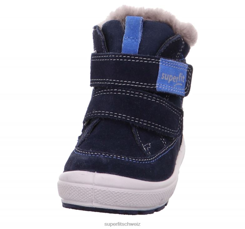 Babys Stiefel 44B2D439 Superfit groovy - Stiefel mit Klettverschluss Blau