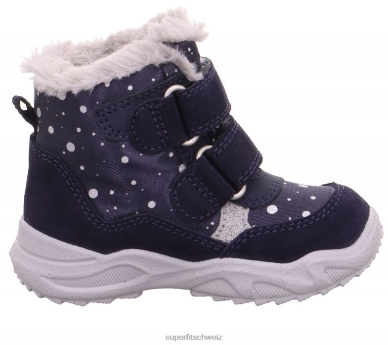 Babys Stiefel 44B2D441 Superfit Glacier - Stiefel mit Klettverschluss Blau