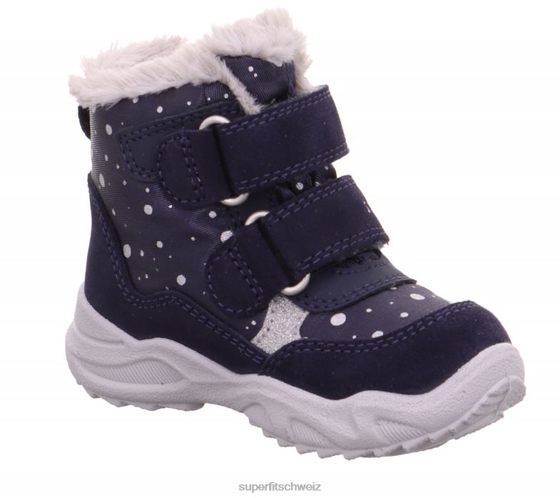 Babys Stiefel 44B2D441 Superfit Glacier - Stiefel mit Klettverschluss Blau