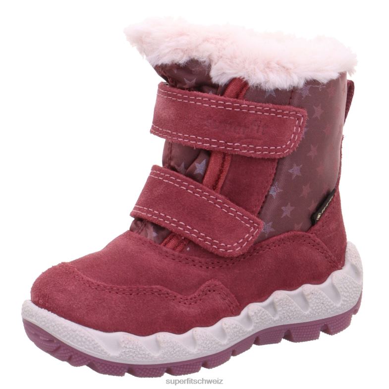 Babys Stiefel 44B2D446 Superfit Icebird - Stiefel mit Klettverschluss Rosa
