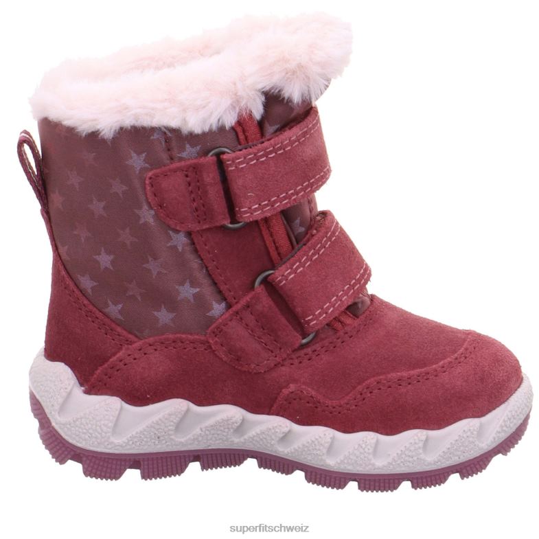Babys Stiefel 44B2D446 Superfit Icebird - Stiefel mit Klettverschluss Rosa