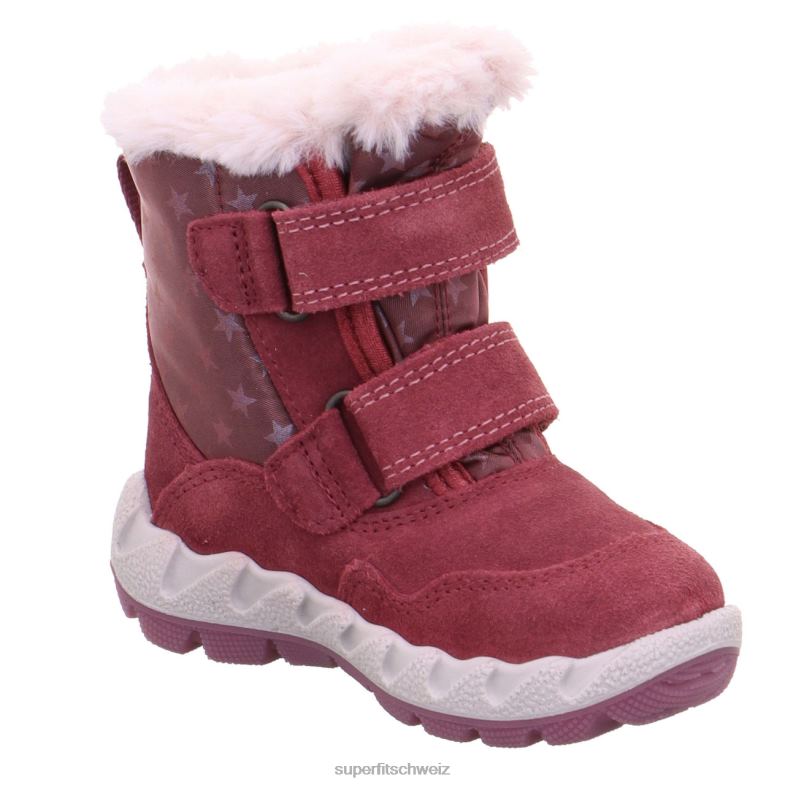 Babys Stiefel 44B2D446 Superfit Icebird - Stiefel mit Klettverschluss Rosa