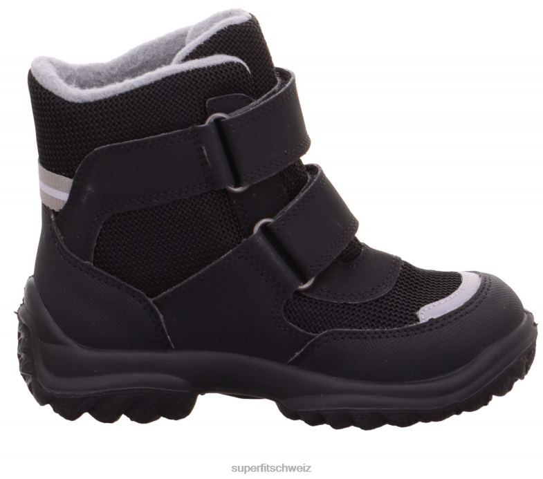 Babys Stiefel 44B2D449 Superfit Pistenraupe - Stiefel mit Klettverschluss schwarzgrau