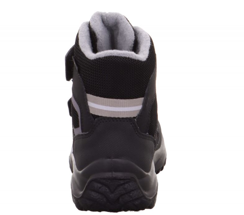 Babys Stiefel 44B2D449 Superfit Pistenraupe - Stiefel mit Klettverschluss schwarzgrau