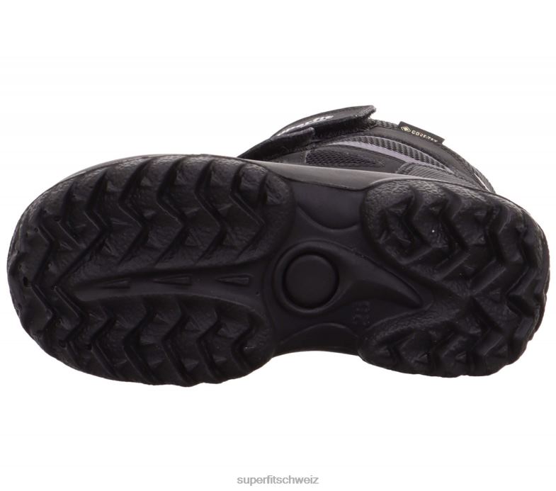 Babys Stiefel 44B2D449 Superfit Pistenraupe - Stiefel mit Klettverschluss schwarzgrau