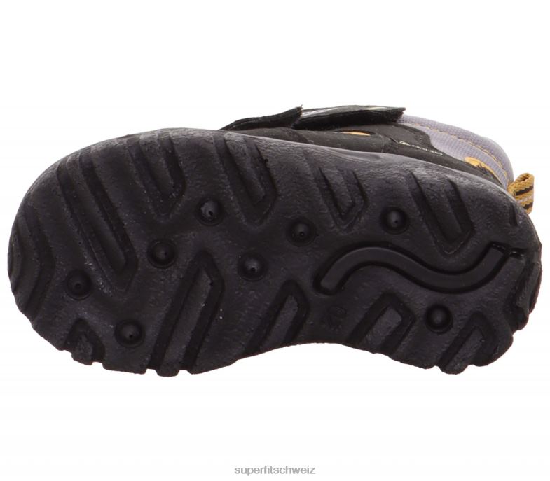Babys Stiefel 44B2D454 Superfit husky1 - Stiefel mit Klettverschluss Schwarz Gelb