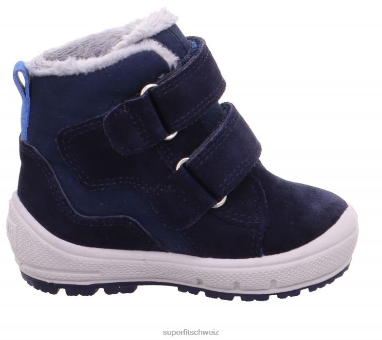 Babys Stiefel 44B2D455 Superfit groovy - Stiefel mit Klettverschluss blau/hellblau
