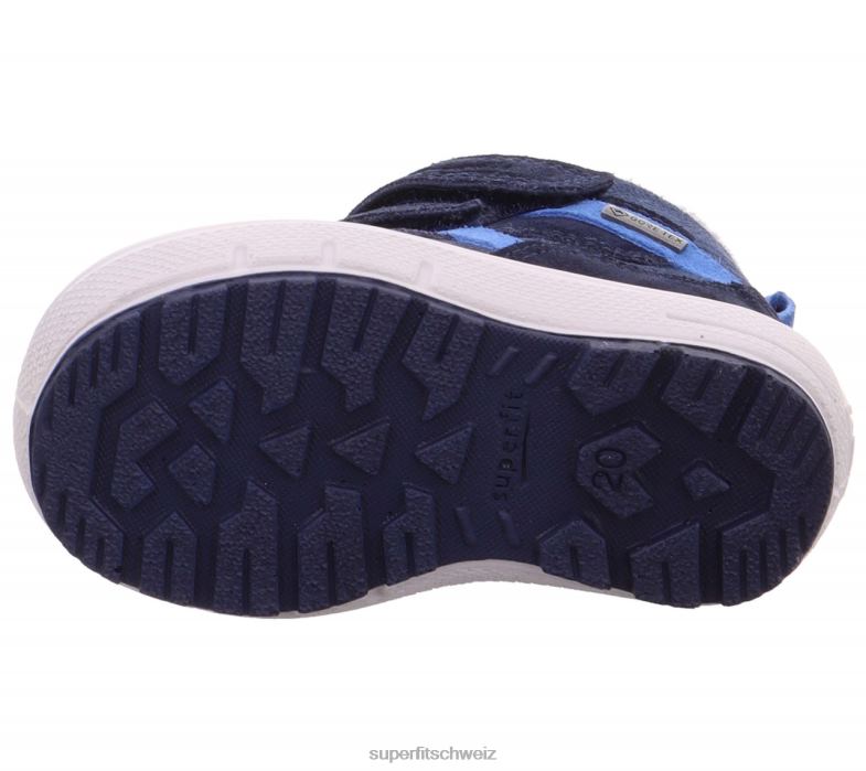 Babys Stiefel 44B2D455 Superfit groovy - Stiefel mit Klettverschluss blau/hellblau