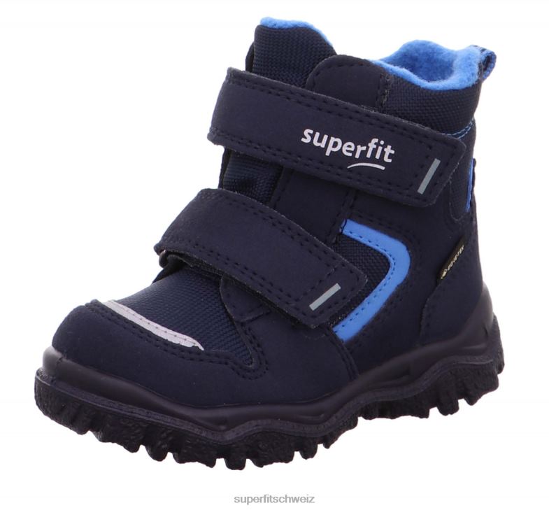 Babys Stiefel 44B2D457 Superfit husky1 - Stiefel mit Klettverschluss Blau