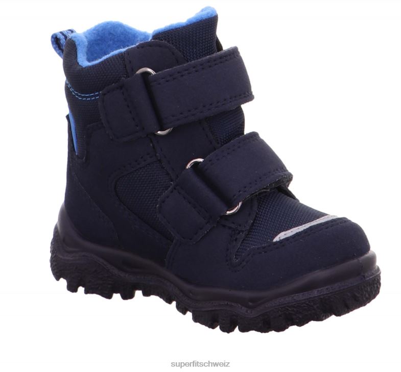 Babys Stiefel 44B2D457 Superfit husky1 - Stiefel mit Klettverschluss Blau