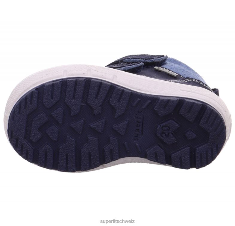Babys Stiefel 44B2D462 Superfit groovy - Stiefel mit Klettverschluss Blau