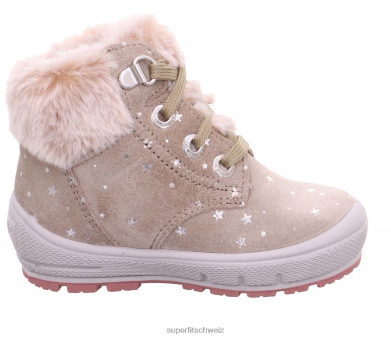 Babys Stiefel 44B2D465 Superfit groovy - Stiefel mit Schnürung Beige