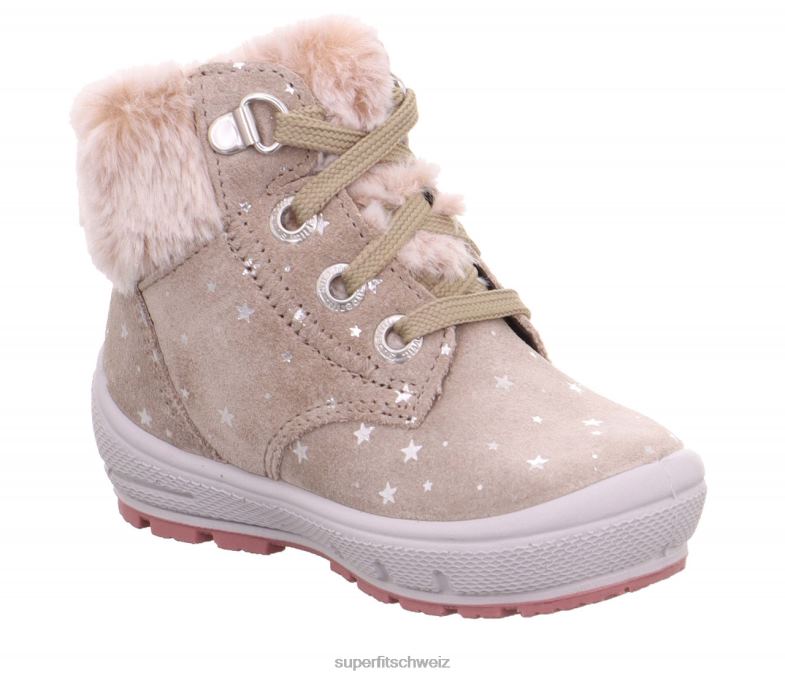 Babys Stiefel 44B2D465 Superfit groovy - Stiefel mit Schnürung Beige