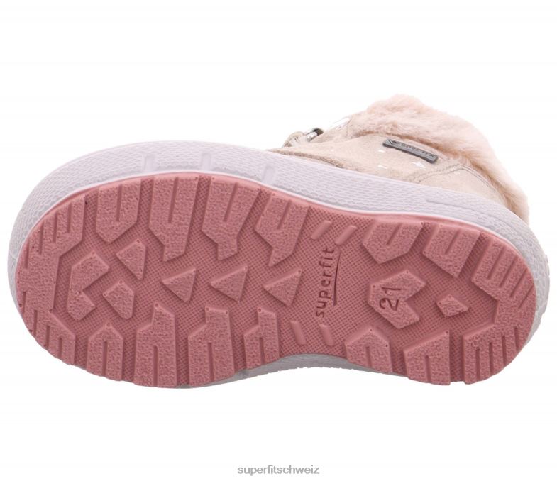 Babys Stiefel 44B2D465 Superfit groovy - Stiefel mit Schnürung Beige