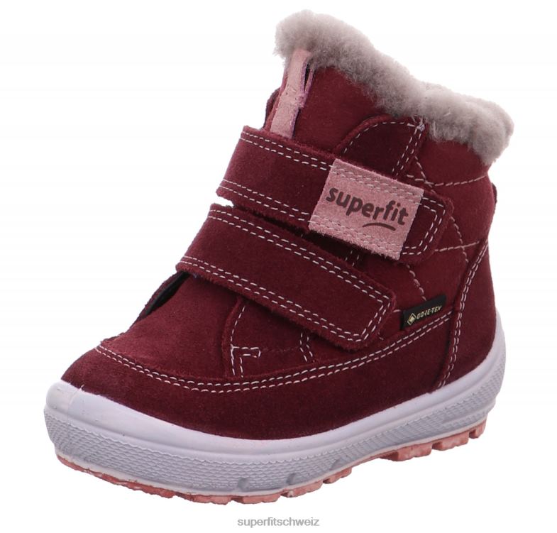 Babys Stiefel 44B2D466 Superfit groovy - Stiefel mit Klettverschluss rot Rosa