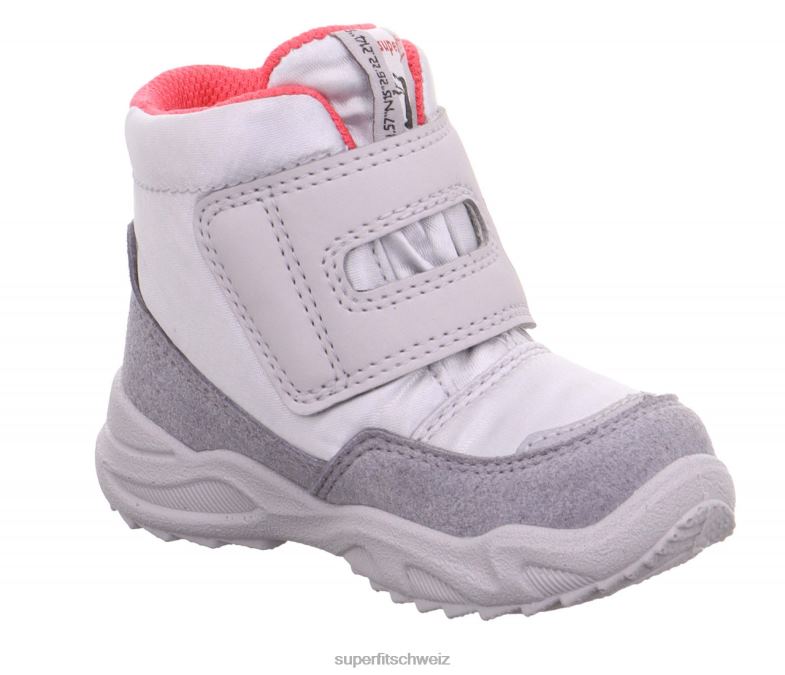 Babys Stiefel 44B2D467 Superfit Glacier - Stiefel mit Klettverschluss hellgrau/rosa
