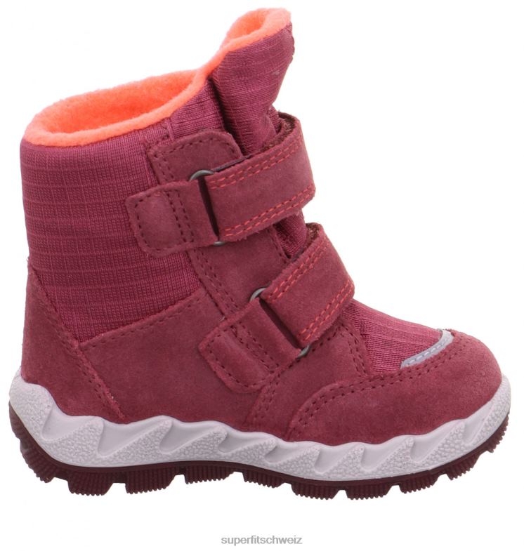 Babys Stiefel 44B2D468 Superfit Icebird - Stiefel mit Klettverschluss rosa/orange
