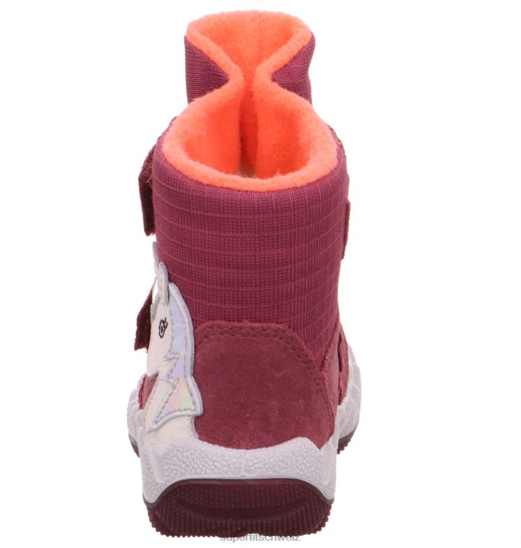 Babys Stiefel 44B2D468 Superfit Icebird - Stiefel mit Klettverschluss rosa/orange