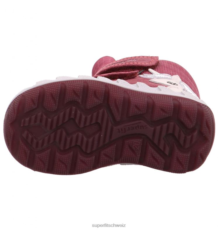 Babys Stiefel 44B2D468 Superfit Icebird - Stiefel mit Klettverschluss rosa/orange
