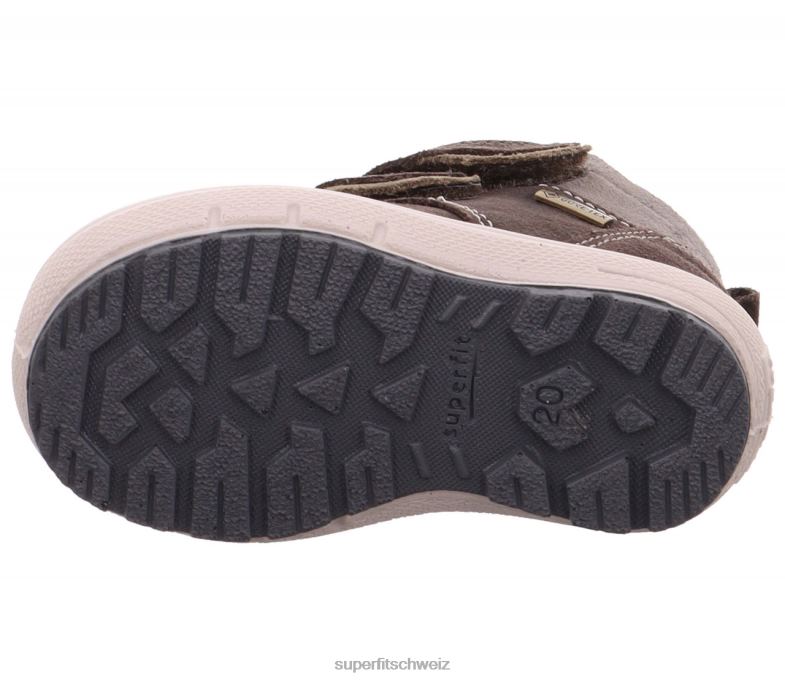 Babys Stiefel 44B2D470 Superfit groovy - Stiefel mit Klettverschluss Braun-grau