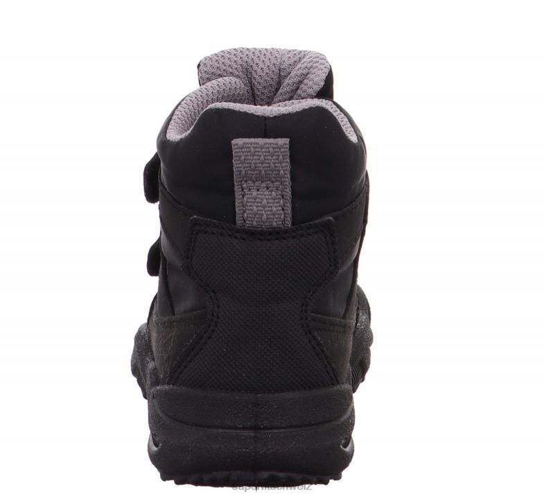 Babys Stiefel 44B2D472 Superfit Glacier - Stiefel mit Klettverschluss schwarz/hellgrau