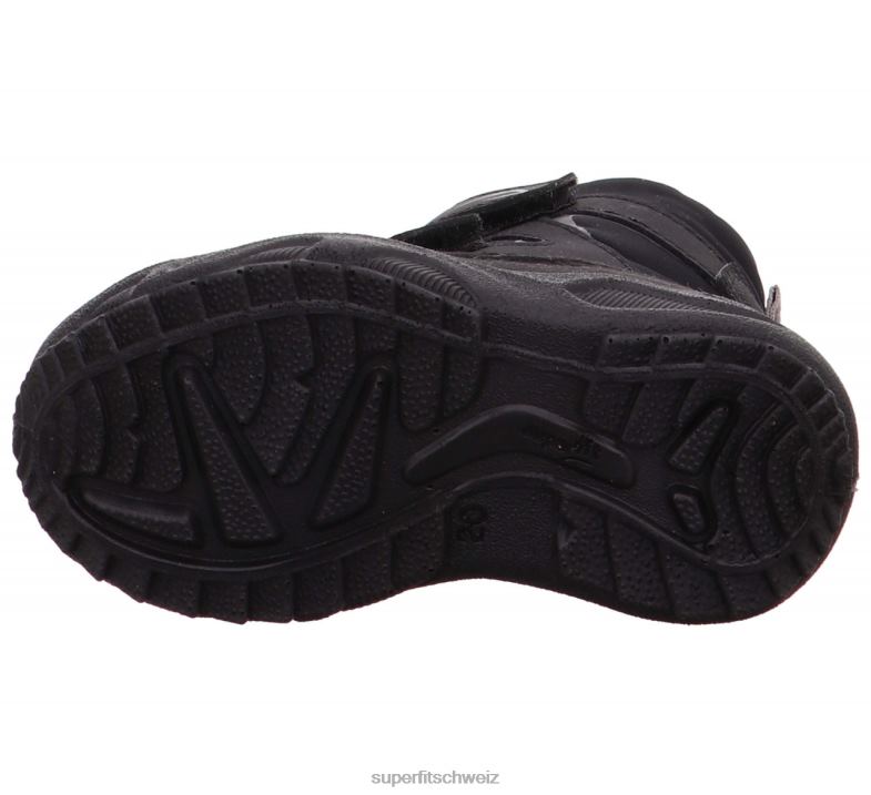 Babys Stiefel 44B2D472 Superfit Glacier - Stiefel mit Klettverschluss schwarz/hellgrau