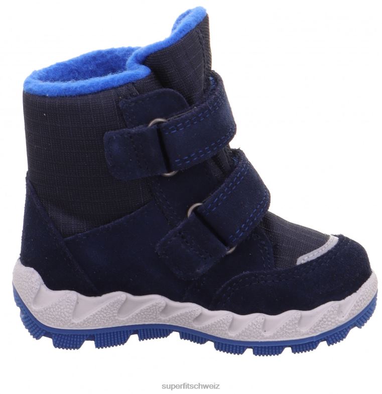 Babys Stiefel 44B2D474 Superfit Icebird - Stiefel mit Klettverschluss Blau