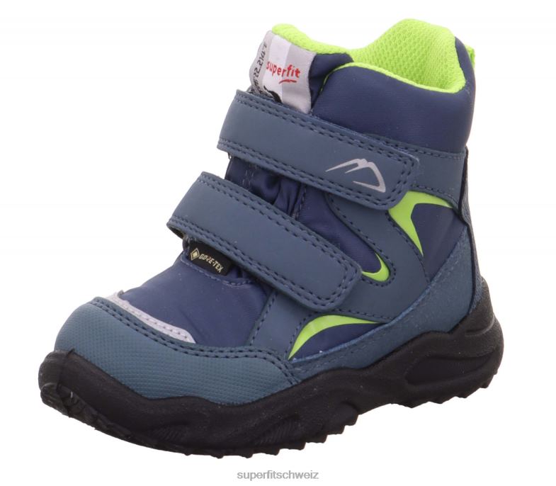 Babys Stiefel 44B2D476 Superfit Glacier - Stiefel mit Klettverschluss Blau Grün
