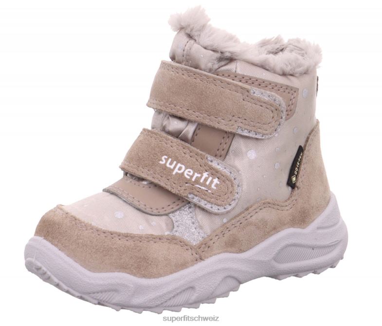 Babys Stiefel 44B2D477 Superfit Glacier - Stiefel mit Klettverschluss Beige