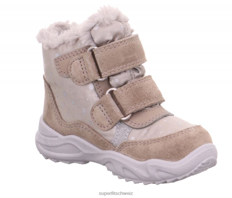 Babys Stiefel 44B2D477 Superfit Glacier - Stiefel mit Klettverschluss Beige