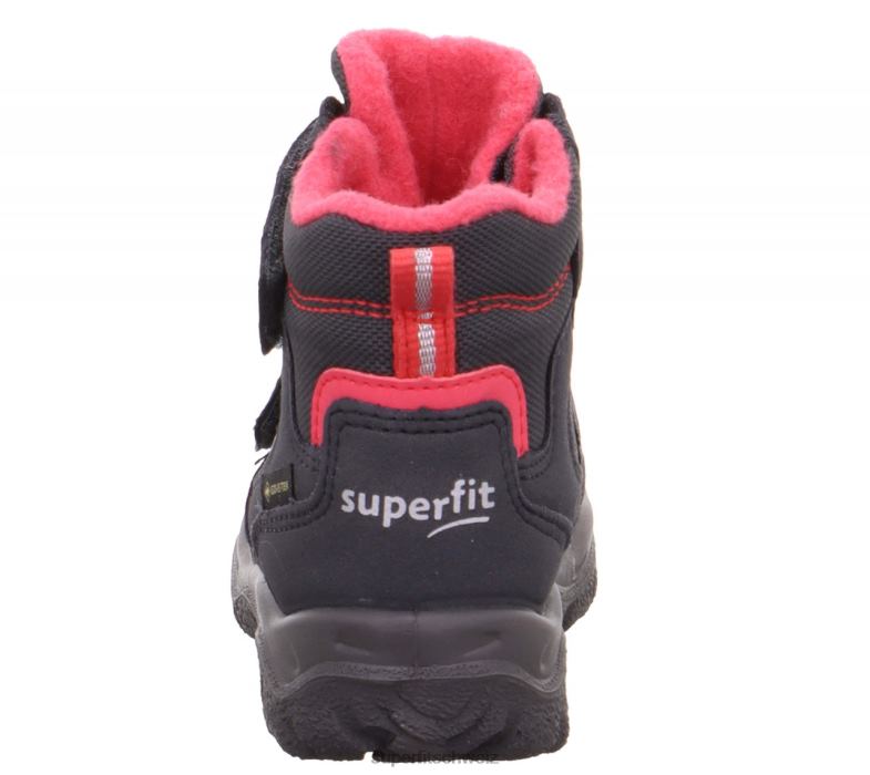 Babys Stiefel 44B2D479 Superfit husky1 - Stiefel mit Klettverschluss grau/rosa
