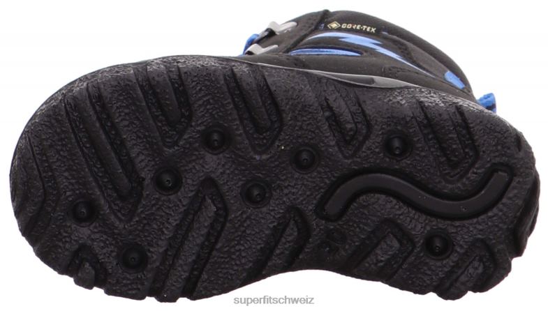 Babys Stiefel 44B2D482 Superfit husky1 - Stiefel mit Schnürung Schwarz Blau