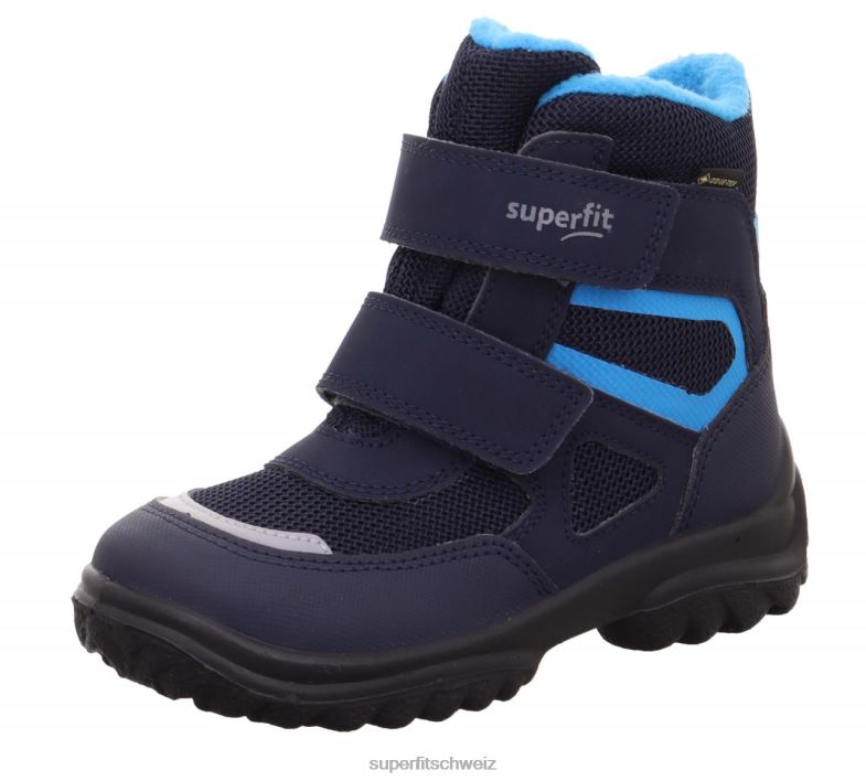 Babys Stiefel 44B2D488 Superfit Pistenraupe - Stiefel mit Klettverschluss Blau