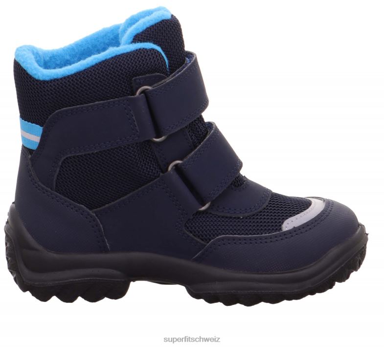 Babys Stiefel 44B2D488 Superfit Pistenraupe - Stiefel mit Klettverschluss Blau