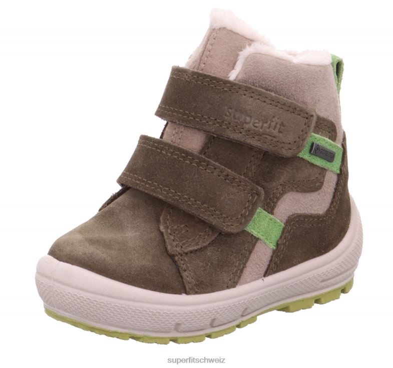 Babys Stiefel 44B2D490 Superfit groovy - Stiefel mit Klettverschluss Grün