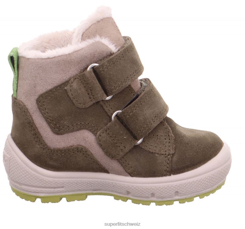 Babys Stiefel 44B2D490 Superfit groovy - Stiefel mit Klettverschluss Grün