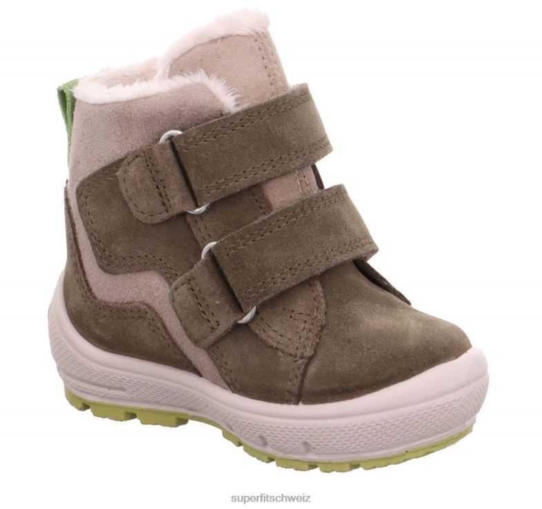 Babys Stiefel 44B2D490 Superfit groovy - Stiefel mit Klettverschluss Grün
